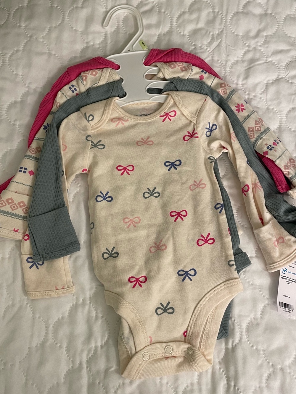 NWT Carter’s Baby Long-Sleeve Onesies (Set of 4)